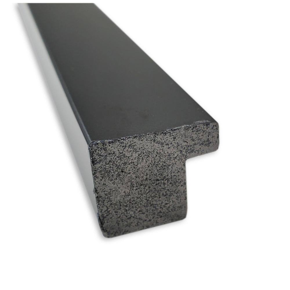 Jet Black Rectangular Wall Mirror with Polystyrene Frame