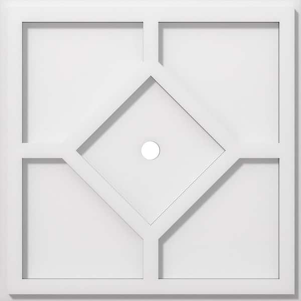 1 in. P X 5-1/2 in. C X 16 in. OD X 1 in. ID Embry Architectural Grade PVC Contemporary Ceiling Medallion