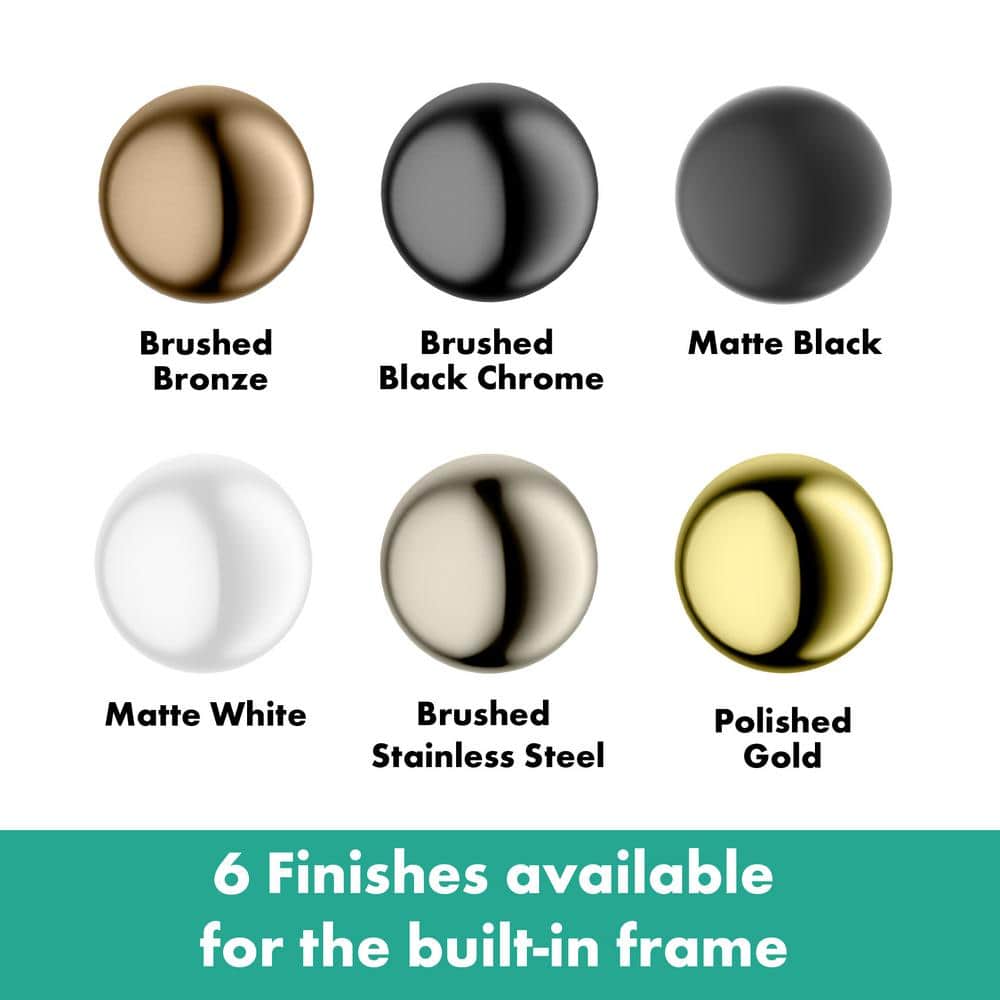 Matte Black Stainless Steel Wall Niche with Design Frame
