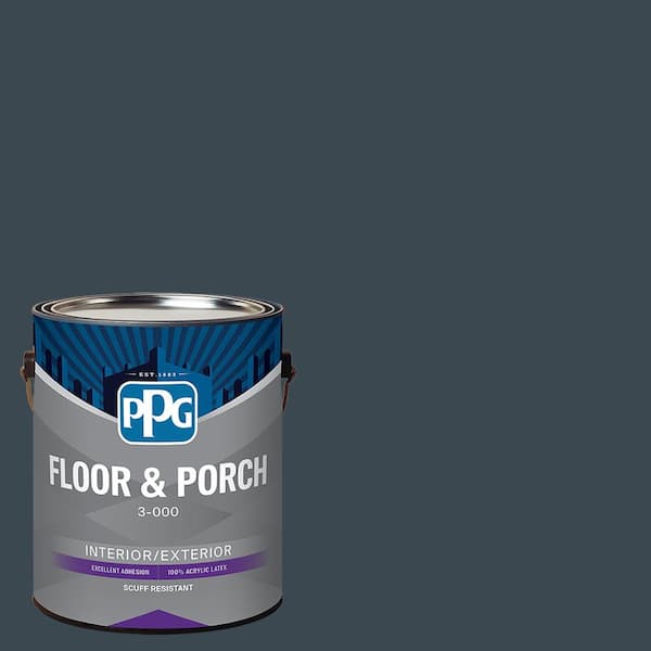 1 gal. PPG1038-7 Midnight Hour Satin Interior/Exterior Floor and Porch Paint