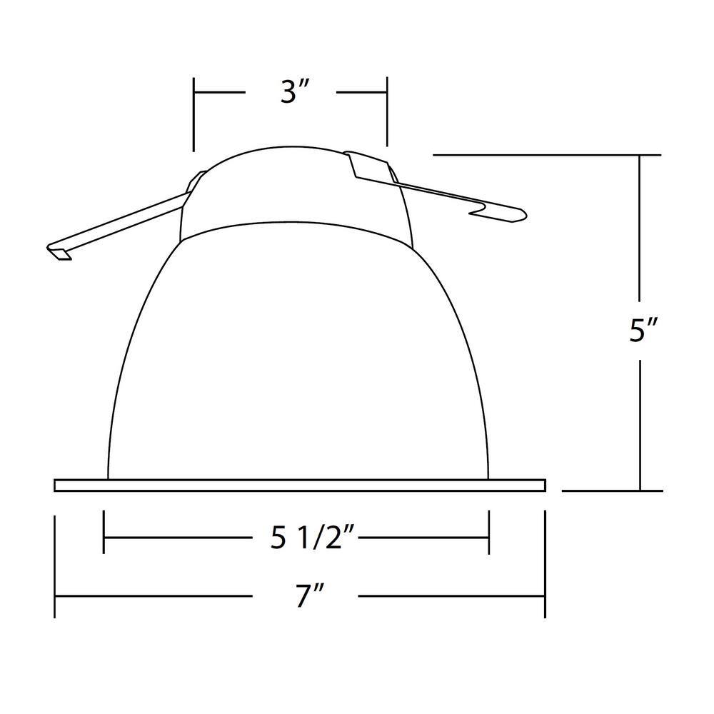 6'' White and Chrome Reflector Recessed Trim