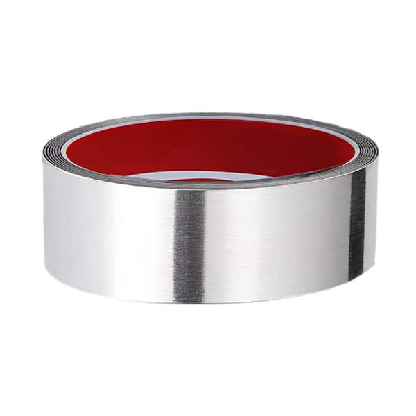 118-W x 4 in. D x 0.1 in. H in Stainless Steel Toe Kick, Self Adhesive Kickplate for Bottom of Door, Cabinet, Cupboard