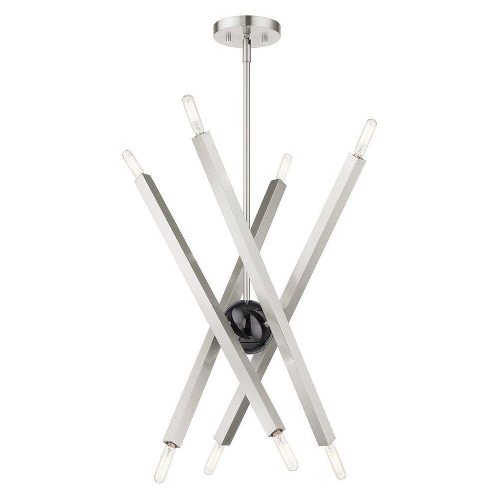 Monaco 8-Light Brushed Nickel Sputnik Chandelier