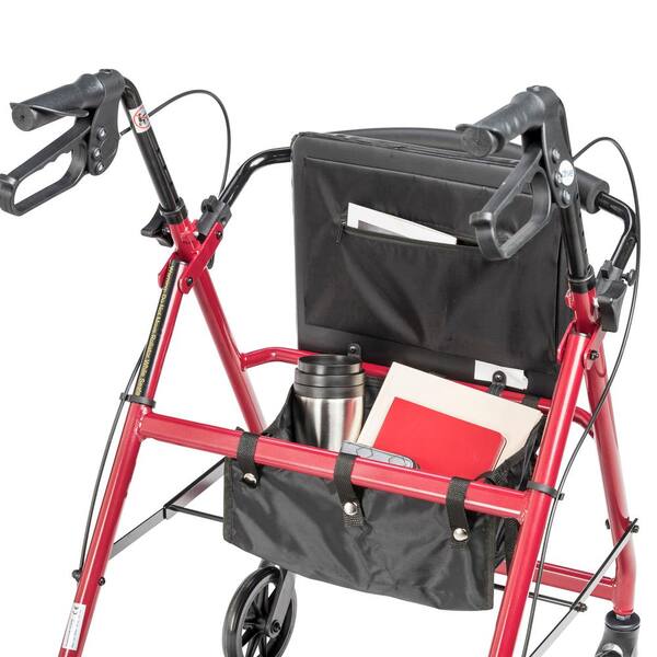 Drive Medical Adjustable Height Rollator Rolling Walker with