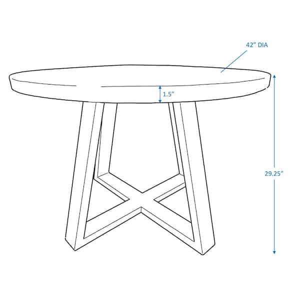 leisure made athens round concrete outdoor dining table