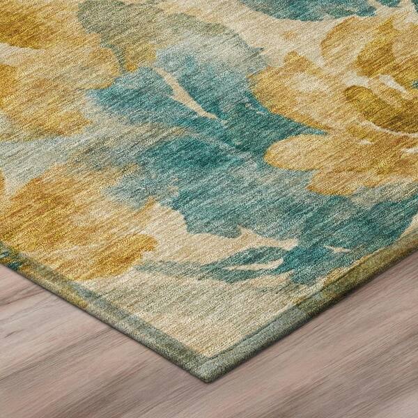 Chantille Machine Washable Indoor/Outdoor Abstract ACN3022 Teal 3 ft. x 4 ft. Area Rug
