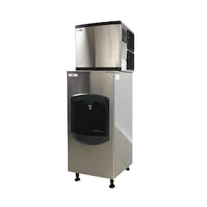 22 in.W 350 lbs. Freestanding Air cooled Commercial Ice Maker with Dispenser in Stainless Steel