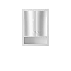 24 in. W x 8 in. D x 33 in. H Bathroom Storage Wall Cabinet in Linear White/BN