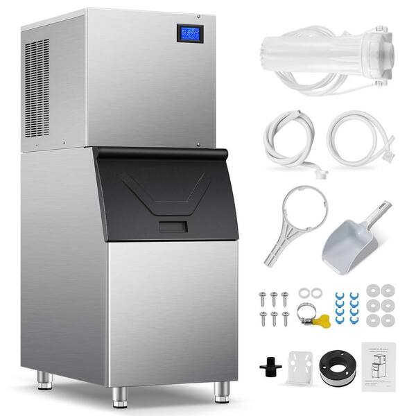 24 in. Stainless Steel Indoor/Outdoor Freestanding Ice Storage with Smart and Clear Control Panel and 350 lbs. Storage