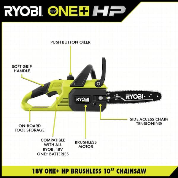 RYOBI 18V ONE+ HP Brushless 6in. Tronçonneuse compacte sans fil avec  batterie 2.0 Ah et ch