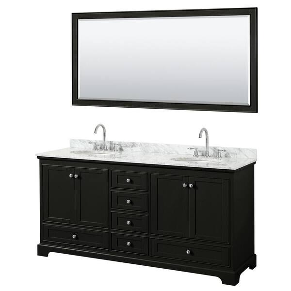 Reviews for Wyndham Collection Deborah 72 in. Double Vanity in Dark