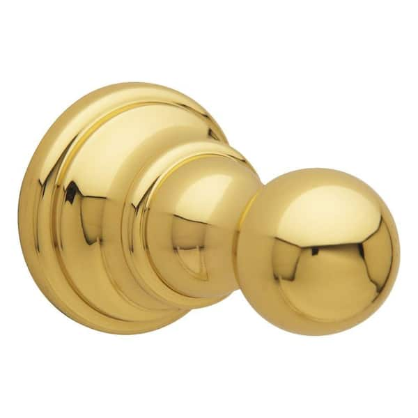 Baldwin Edgewater Single Robe Hook in Polished Brass-DISCONTINUED