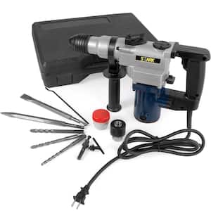 6.7 Amp 1/2 in. SDS-Plus Corded Rotary Hammer Drill with Chisel Bits