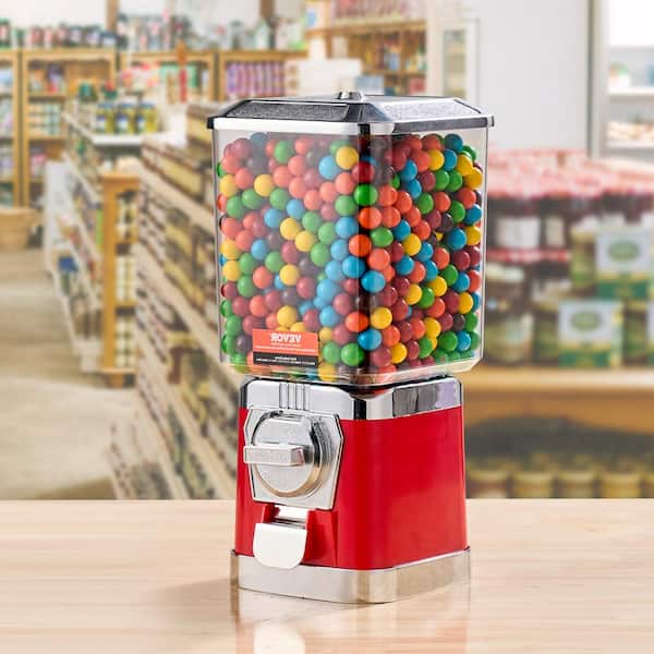 SVOPES Gumball Machine for Kids 17 in. H Candy Vending Dispenser Dry Food Dispensers, Red