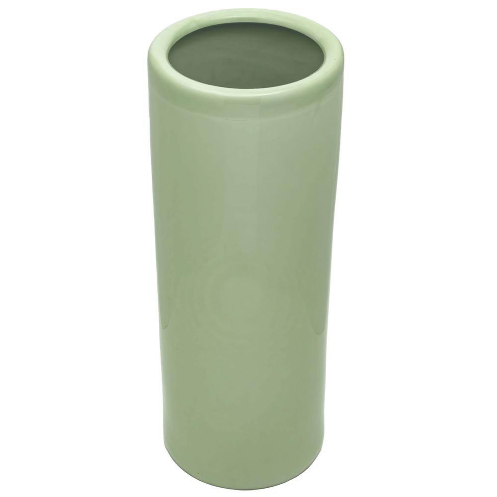 24" Celadon Green Porcelain Umbrella Stand