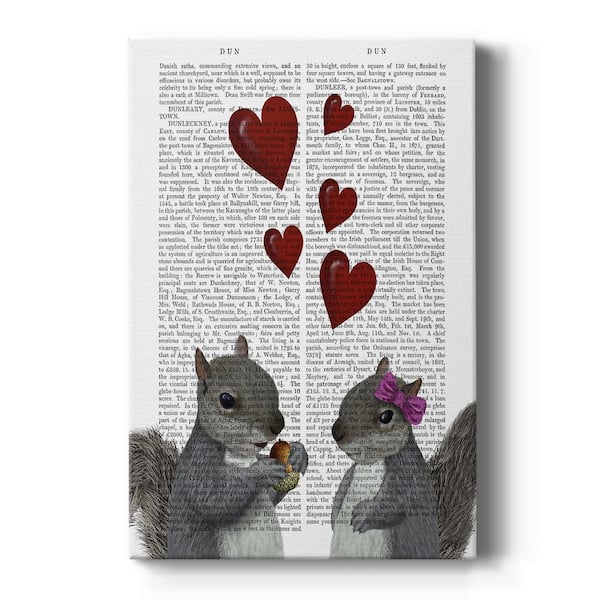 Wexford Home Squirrel Love By Wexford Homes Unframed Giclee Home Art Print 18 in. x 12 in.