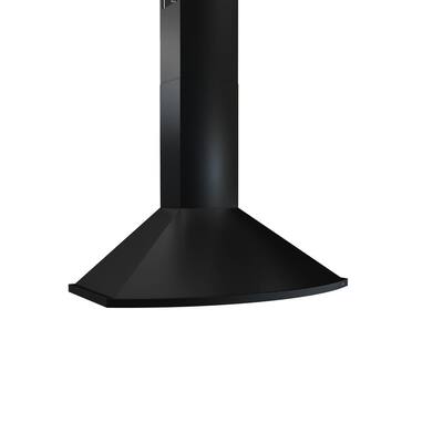 Savona 36 in. 685 CFM Convertible Wall Mount Range Hood with LED Light in Black
