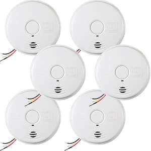 10 Year Worry-Free Hardwired Smoke Detector with Ionization Sensor and Battery Backup (6-Pack)
