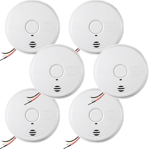 KIDDE Hardwire Smoke Detector Worry Free with 10-Year Battery Backup 6-Pack