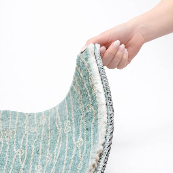 Dream Shag Premium Machine Washable Abstract ADS152 Lagoon 3 ft. x 4 ft. Area Rug
