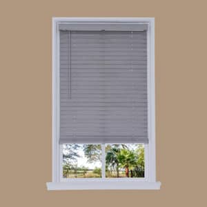 Steel Gray Cordless 2 in. Distressed Faux Wood Blind 22 in. W x 72 in. L