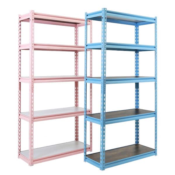 KING'S RACK Pink 5-Tier Boltless Tier Height Adjustable Garage