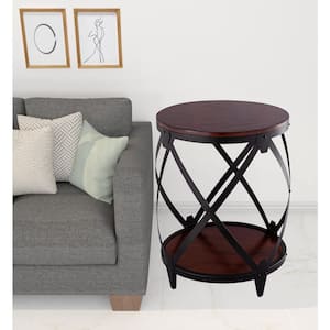 Charlie 20 in. Chestnut Round Wood End Table