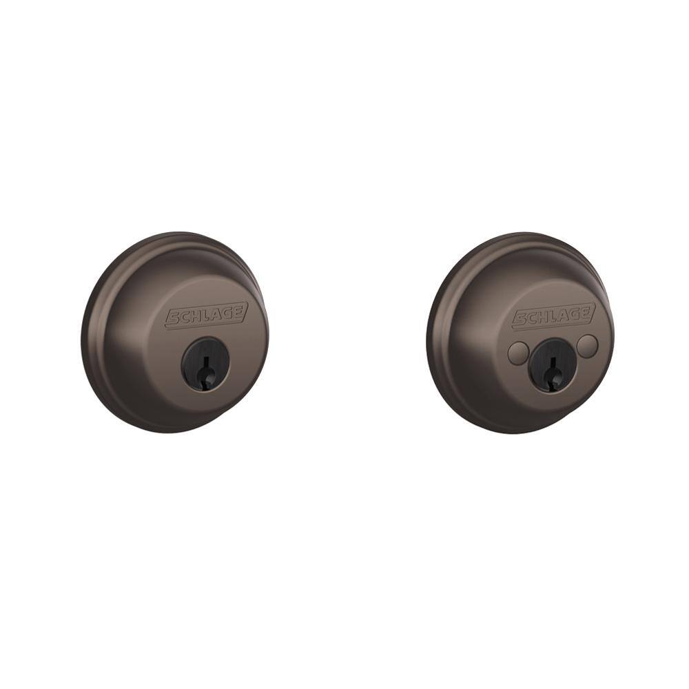 Schlage B62 Series Oil Rubbed Bronze Double Cylinder Deadbolt Certified