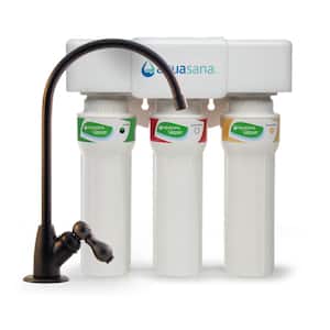 3-Stage Max Flow Under Counter Water Filtration System with Faucet in Oil Rubbed Bronze