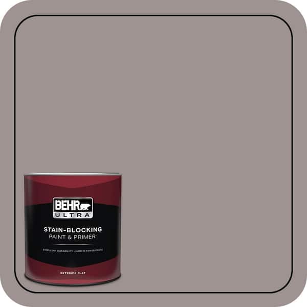 BEHR ULTRA 1 qt. #N140-4 Tavern Taupe Flat Exterior Paint & Primer