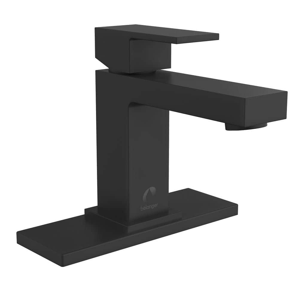 Matte Black Stainless Steel Single Handle Bathroom Faucet
