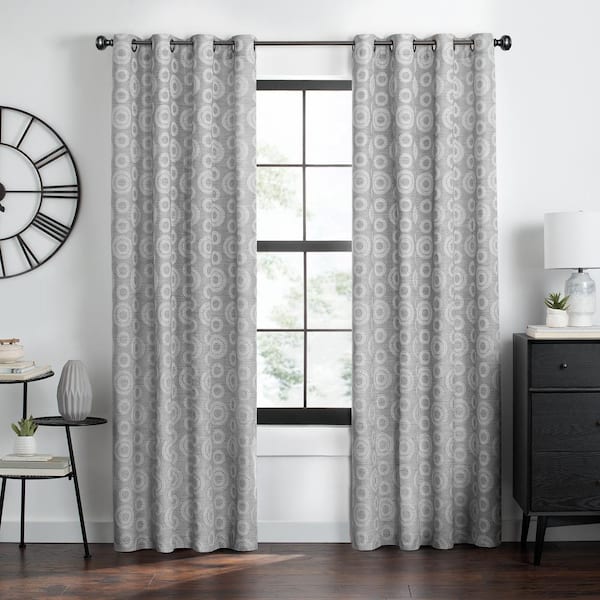 Constellation Polyester Light Filtering Window Panel - 52 in. W x 84 in. L in Grey