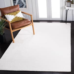 Himalaya Ivory 6 ft. x 6 ft. Solid Color Square Area Rug