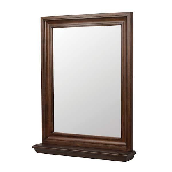 Unbranded 24 in. W x 30 in. H Rectangular Wood Framed Wall Mount Modern Decor Bathroom Vanity Mirror