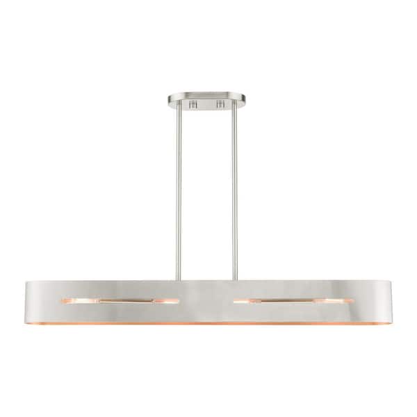 AVIANCE LIGHTING Meacham 4-Light Brushed Nickel Linear Chandelier