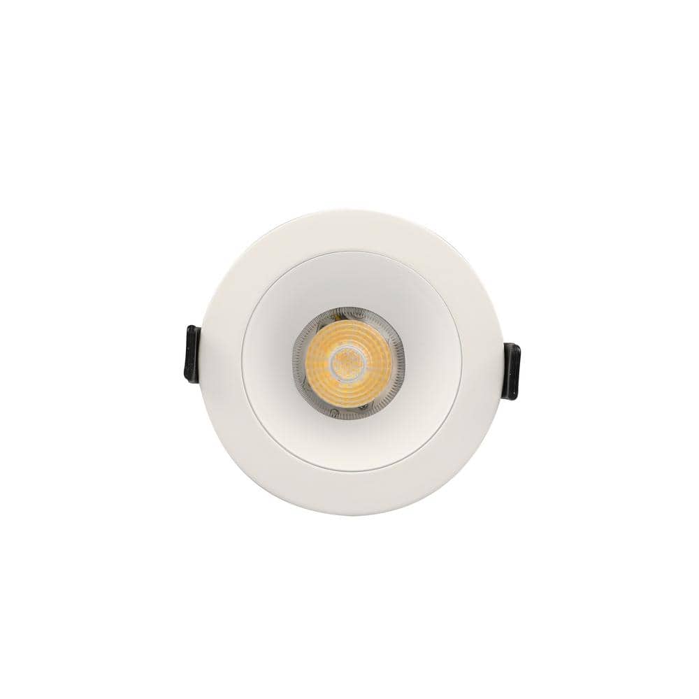 3in. Integrated LED Canless Recessed Light with White Trim, Silver and Whit