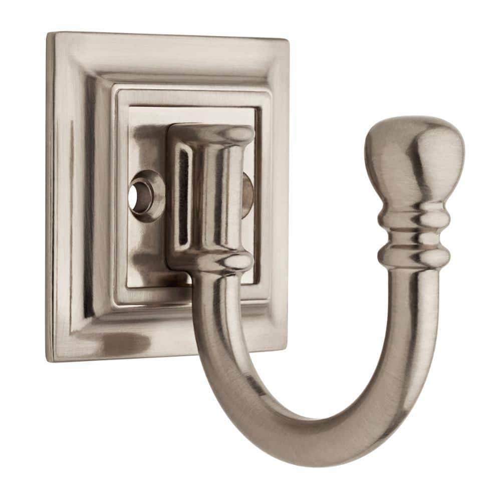 Liberty 1-13/16 in. Satin Nickel Double Wall Hook B46114Q-SN-C5 - The Home  Depot