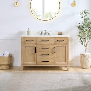 Solana 47.2 in. W x 21.6 in. D x 33.1 in. H Bath Vanity Cabinet without Top in in Weathered Fir