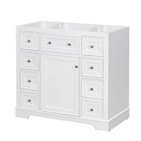 FAMYYT 36 in. W x 18 in. D x 33.4 in. H Bath Vanity Cabinet without Top in White