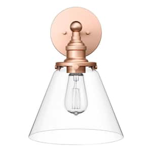 Barwell 1-Light Satin Copper Wall Sconce with No Additional Features