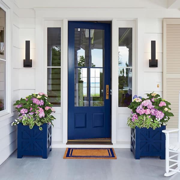 Barry 1-Light Modern Black Integrated LED Outdoor Wall Sconce 16-Watt 3000K