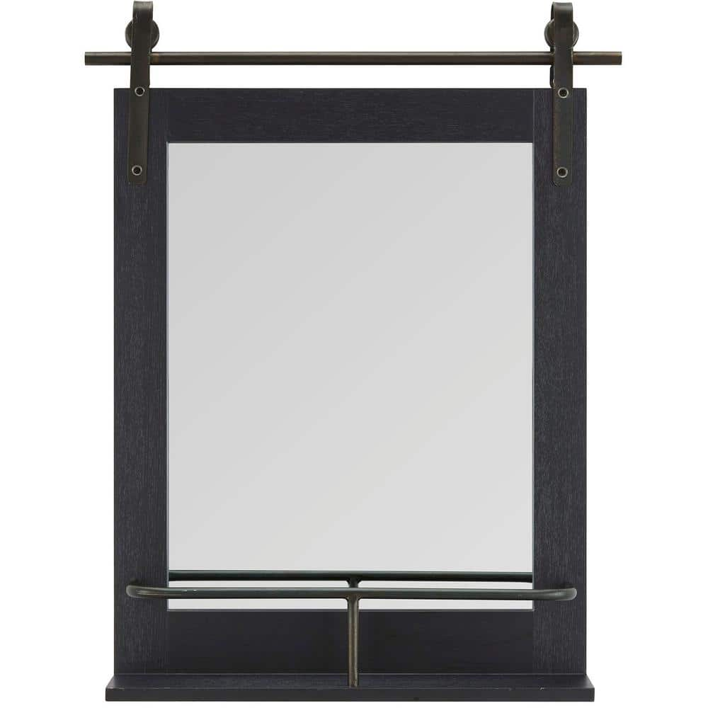 FirsTime & Co. 20 x 5 x 25 in. Rectangular Metal Black Ingram Farmhouse ...