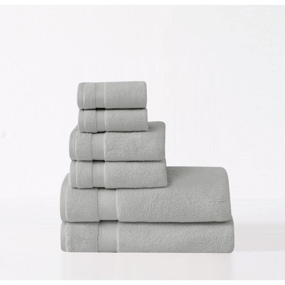 Dark Gray Cotton Hand and Washcloth Set for Kids