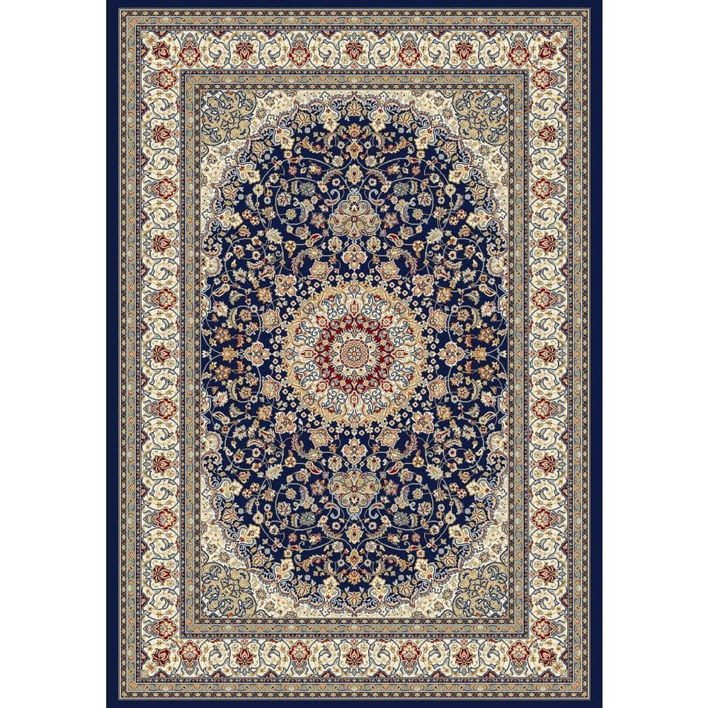 Nicholson Blue/Ivory 5 ft. x 8 ft. Indoor Area Rug
