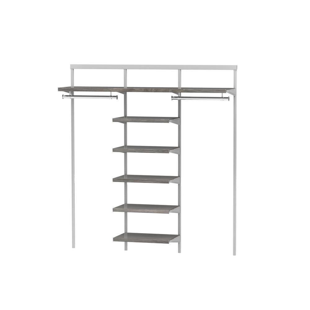 Reviews for Everbilt 6 ft.Gray Adjustable Closet Organizer Double Long