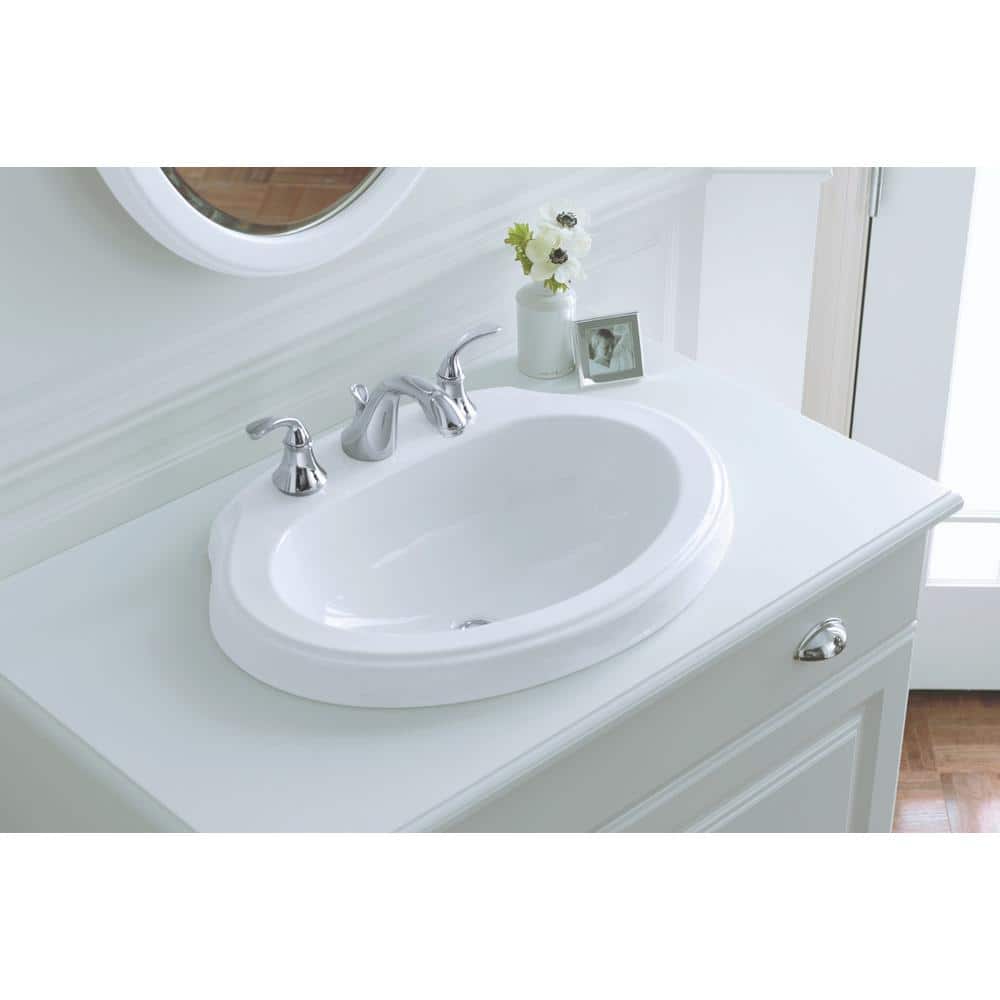 Elegant Forte Polished Chrome 8" Widespread Double Handle Bathroom Faucet