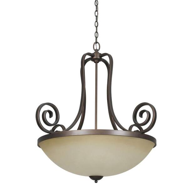 Sunset Siebert 3-Light Tique Bronze Bowl Pendant