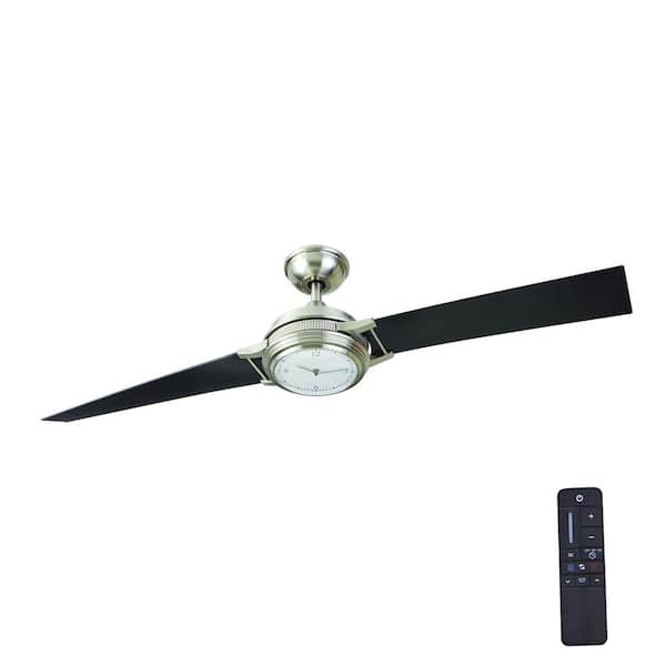 Led Indoor Brushed Nickel Ceiling Fan, Home Decorators Collection Ceiling Fan Remote Reset