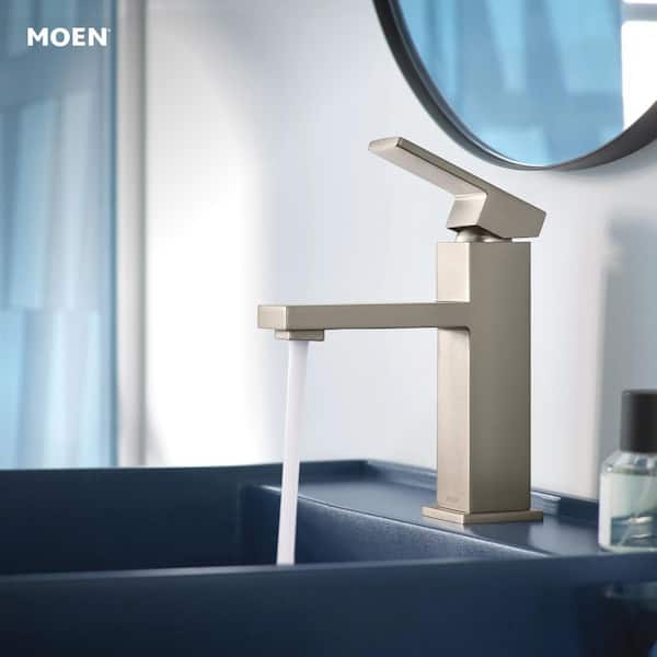 Revyl Single Hole Single Handle Bathroom Faucet in Spot Resist Brushed Nickel
