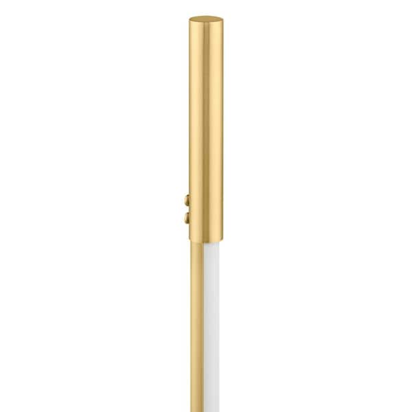 Hampton Bay Calero 50 in. Brushed Gold Straight Arc Floor Lamp LED